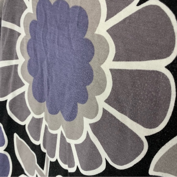 Boden Dress Tunic US 4 Multicolor Bold Floral Stretch Knit Retro 3/4 Sleeve - Picture 5 of 8